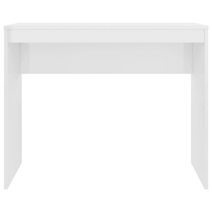 Scrivania Bianco Lucido 90x40x72 cm in Legno Multistrato - homemem39