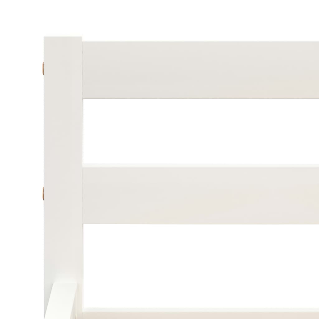 Giroletto Bianco in Legno Massello di Pino 140x200 cm - homemem39