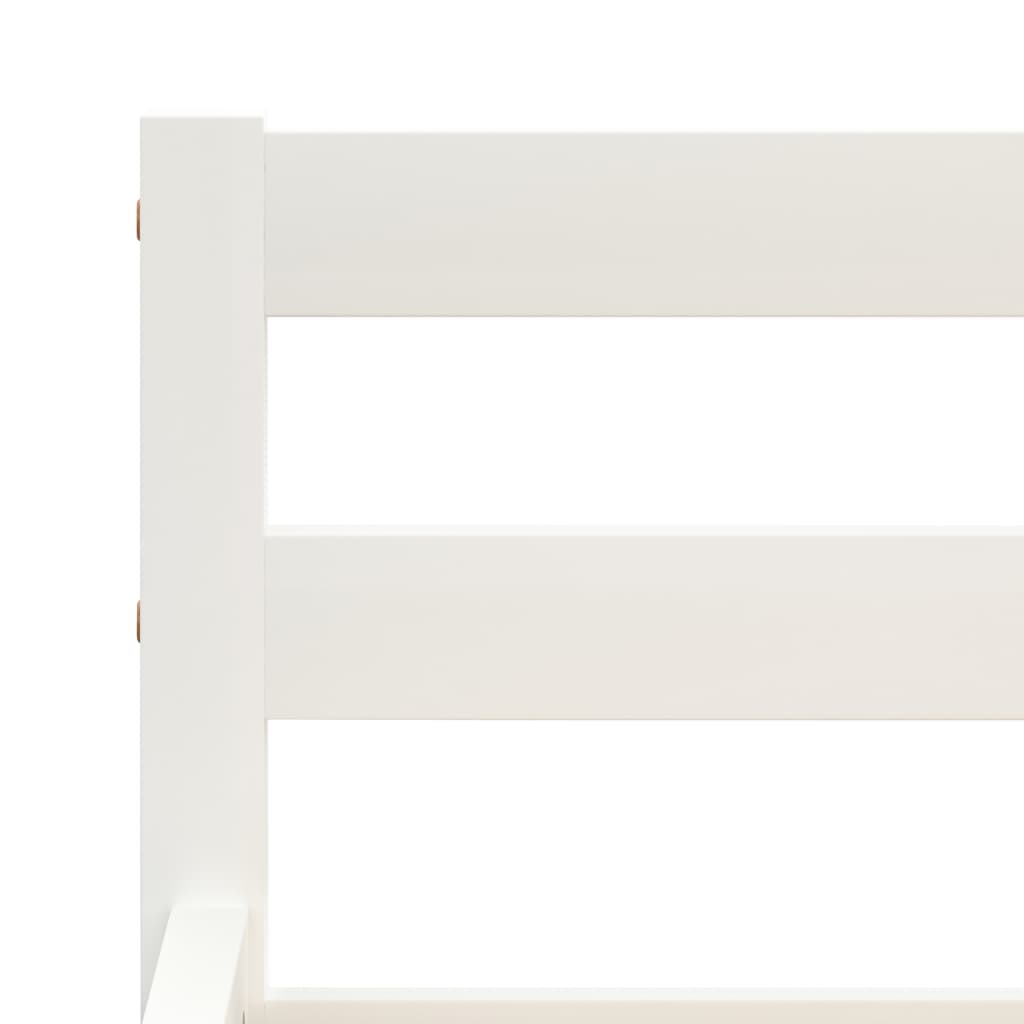 Giroletto Bianco in Legno Massello di Pino 180x200 cm - homemem39