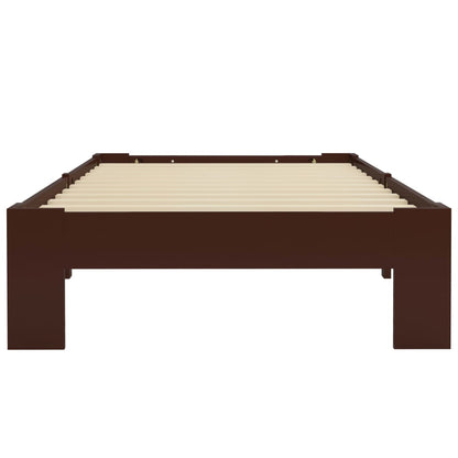 Giroletto Marrone Scuro in Legno Massello di Pino 90x200 cm - homemem39