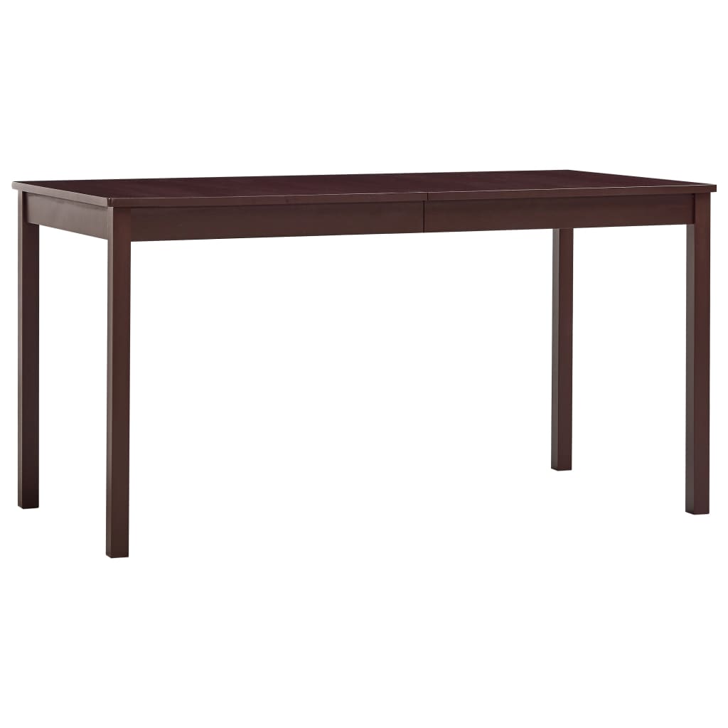 Tavolo da Pranzo Marrone Scuro 140x70x73 cm in Legno di Pino - homemem39