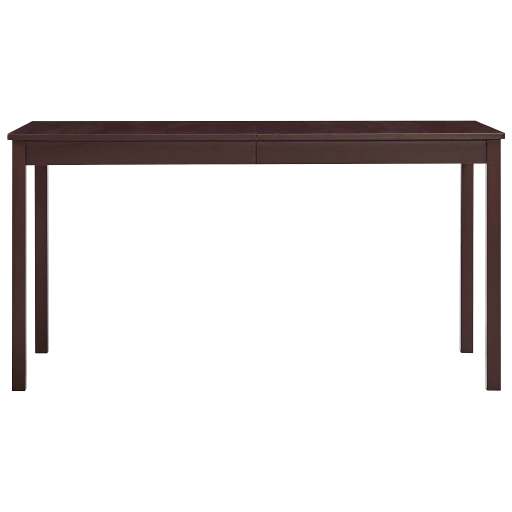 Tavolo da Pranzo Marrone Scuro 140x70x73 cm in Legno di Pino - homemem39