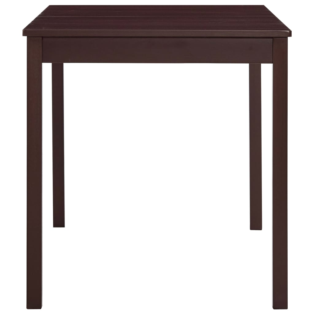 Tavolo da Pranzo Marrone Scuro 140x70x73 cm in Legno di Pino - homemem39