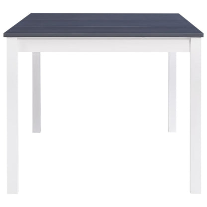 Tavolo da Pranzo Bianco e Grigio 180x90x73 cm in Legno di Pino - homemem39