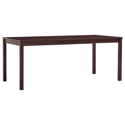 Tavolo da Pranzo Marrone Scuro 180x90x73 cm in Legno di Pino - homemem39