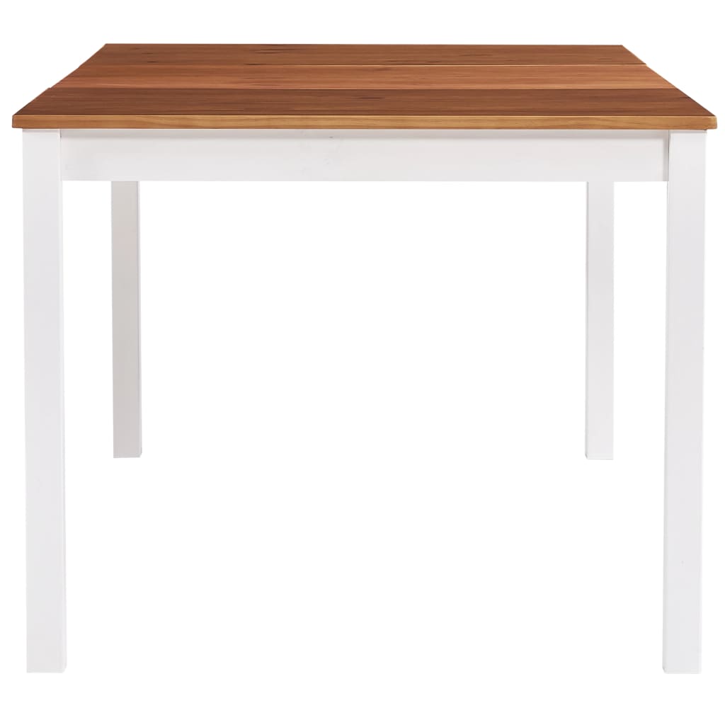 Tavolo da Pranzo Bianco e Marrone 180x90x73 cm in Legno di Pino - homemem39