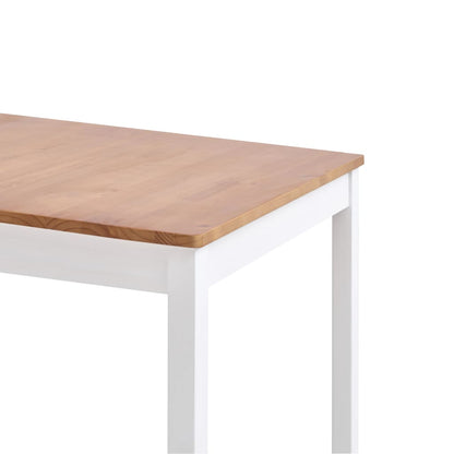 Tavolo da Pranzo Bianco e Marrone 180x90x73 cm in Legno di Pino - homemem39