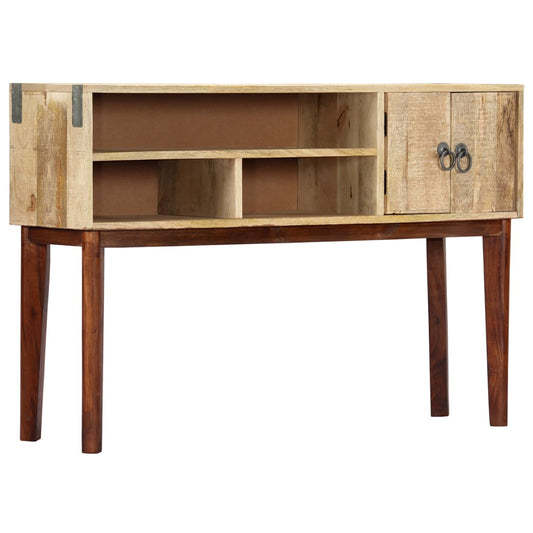 Tavolo Consolle 115x30x76 cm in Legno Massello di Mango Grezzo - homemem39