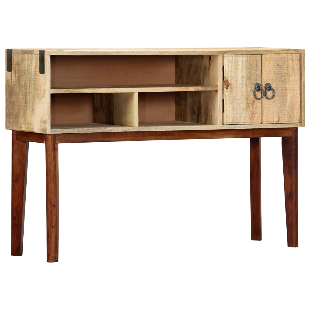 Tavolo Consolle 115x30x76 cm in Legno Massello di Mango Grezzo - homemem39