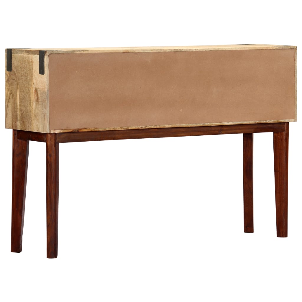 Tavolo Consolle 115x30x76 cm in Legno Massello di Mango Grezzo - homemem39