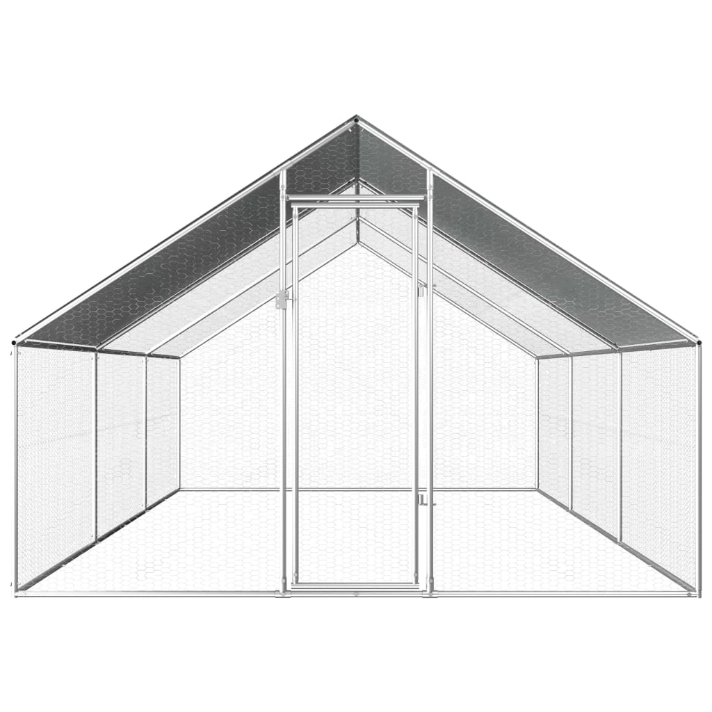 Gabbia per Polli da Esterno 2,75x6x1,92m in Acciaio Zincato - homemem39