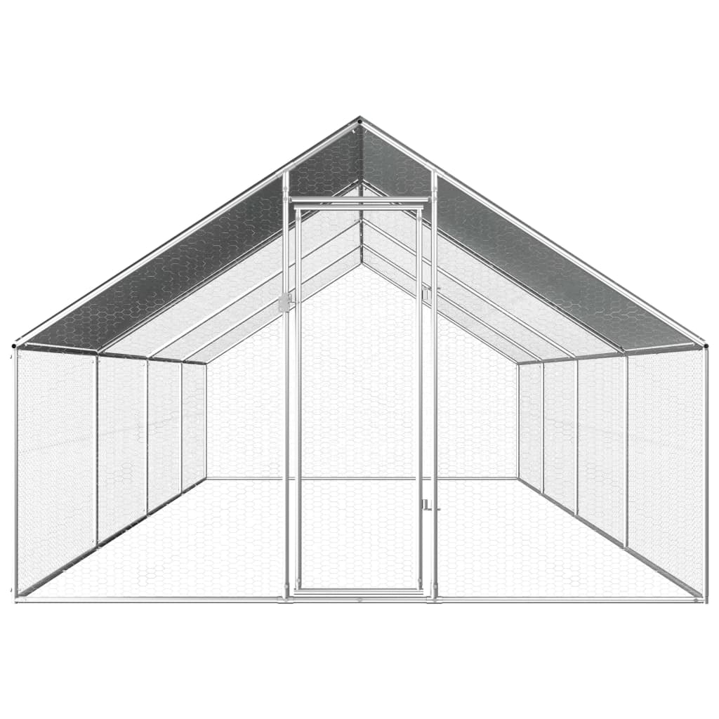 Gabbia per Polli da Esterno 2,75x8x1,92m in Acciaio Zincato - homemem39