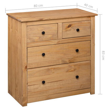 Credenza 80x40x83 cm in Legno Massello di Pino Panama Range - homemem39