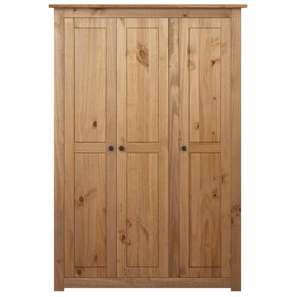 Armadio a 3 Ante 118x50x171,5cm Legno di Pino Panama Range - homemem39