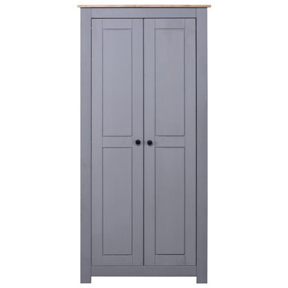 Armadio Grigio 80x50x171,5 cm Legno Massello Pino Panama Range - homemem39