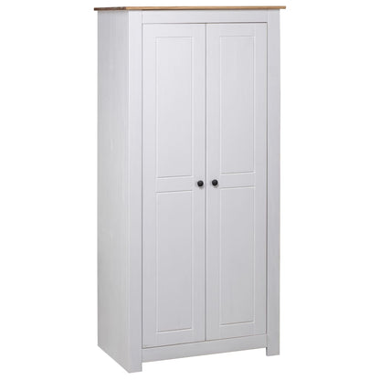 Armadio Bianco 80x50x171,5 cm Legno Massello Pino Panama Range - homemem39