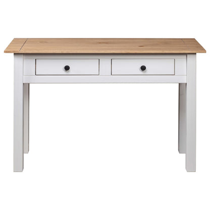 Tavolo Consolle Bianco 110x40x72 cm Legno Massello Pino Panama - homemem39