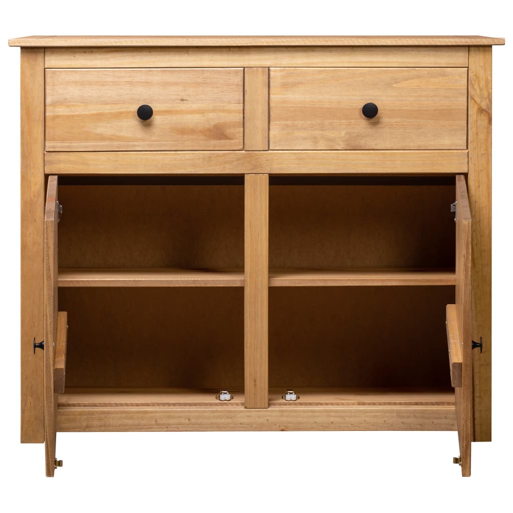 Credenza 93x40x80 cm in Legno Massello di Pino Panama Range - homemem39