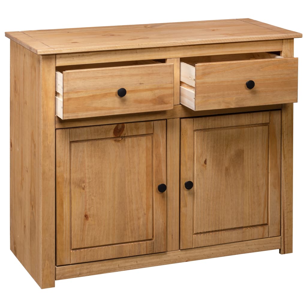 Credenza 93x40x80 cm in Legno Massello di Pino Panama Range - homemem39