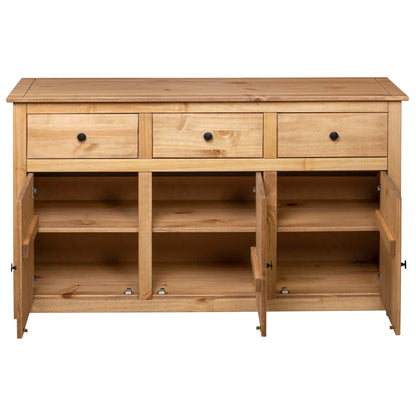 Credenza 135x40x80 cm in Legno Massello di Pino Panama Range - homemem39