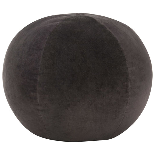 Pouf in Velluto di Cotone 50x35 cm Antracite - homemem39