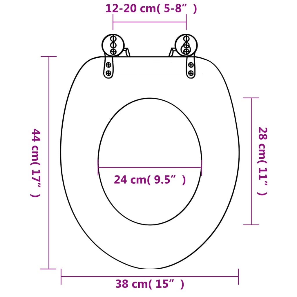 Copriwater 2 pz con Chiusura Ammortizzata in MDF Stella Marina - homemem39