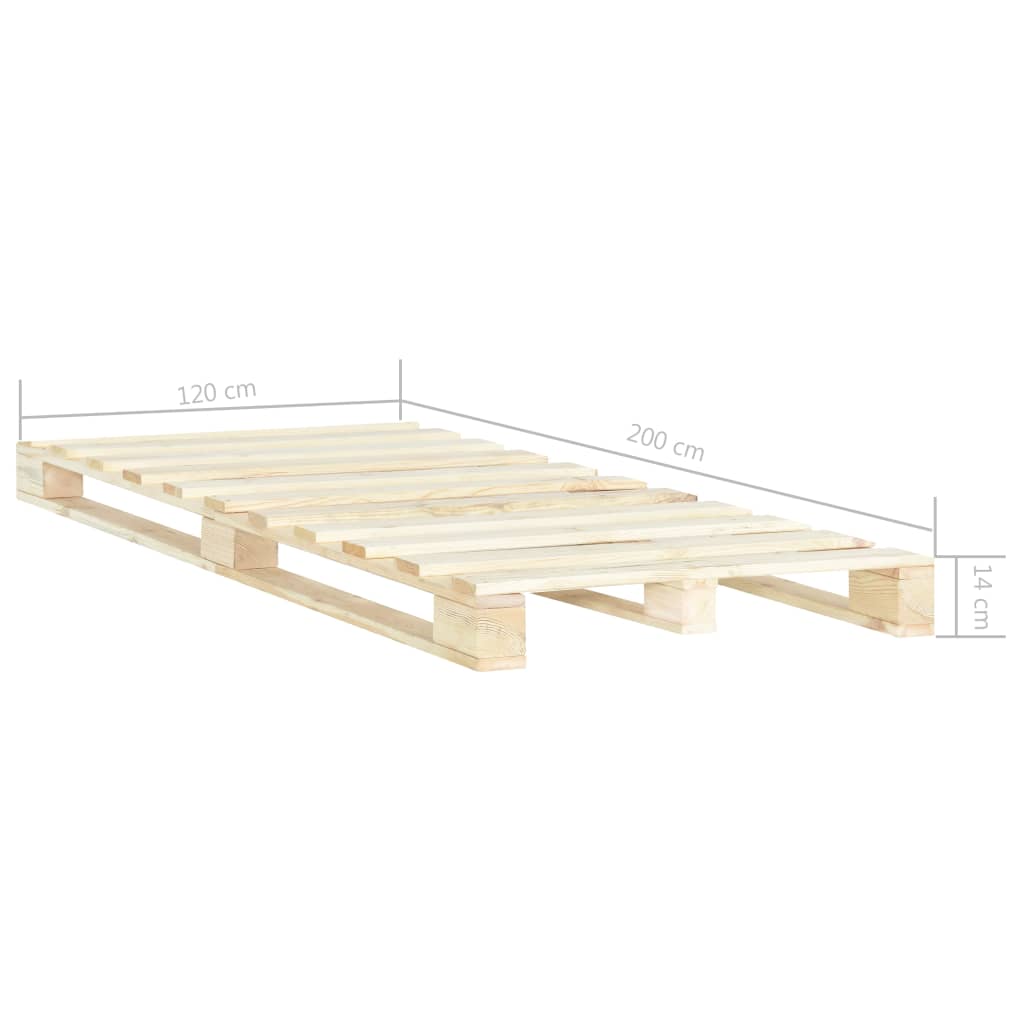 Giroletto in Pallet di Legno Massello di Pino 120x200 cm - homemem39