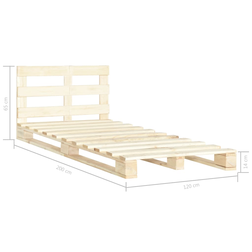 Giroletto in Pallet di Legno Massello di Pino 120x200 cm - homemem39