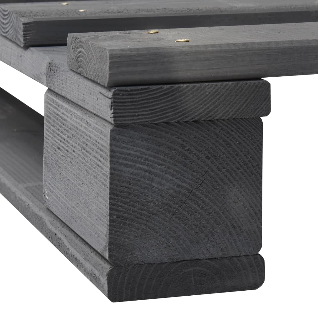 Giroletto in Pallet Grigio Legno Massello di Pino 100x200 cm - homemem39