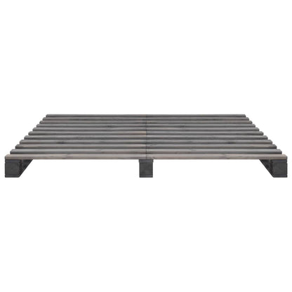 Giroletto in Pallet Grigio Legno Massello di Pino 200x200 cm - homemem39