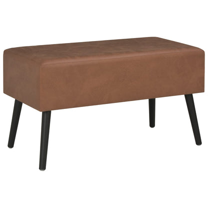 Panca con Cassetti 80 cm Marrone Scuro in Similpelle - homemem39