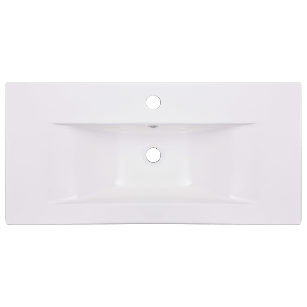 Lavabo da Incasso 81x39,5x18,5 cm in Ceramica Bianco - homemem39