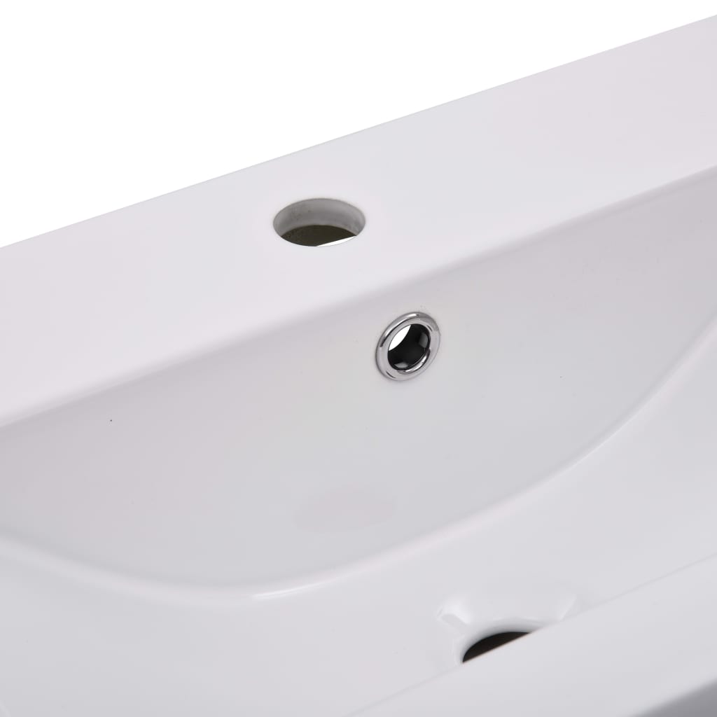 Lavabo da Incasso 81x39,5x18,5 cm in Ceramica Bianco - homemem39