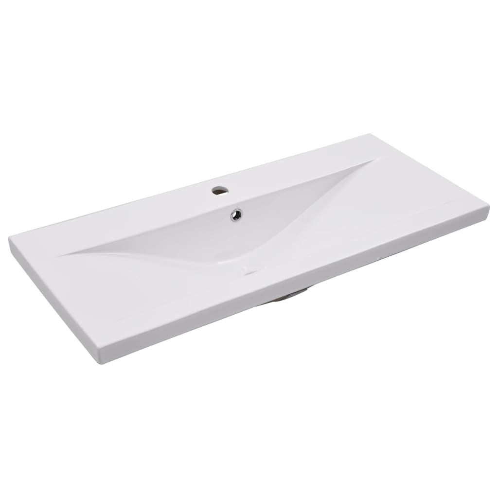 Lavabo da Incasso 91x39,5x18,5 cm in Ceramica Bianco - homemem39