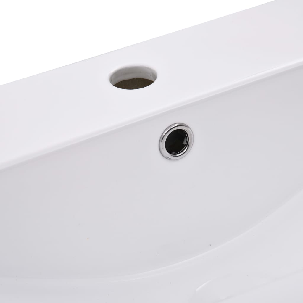 Lavabo da Incasso 91x39,5x18,5 cm in Ceramica Bianco - homemem39