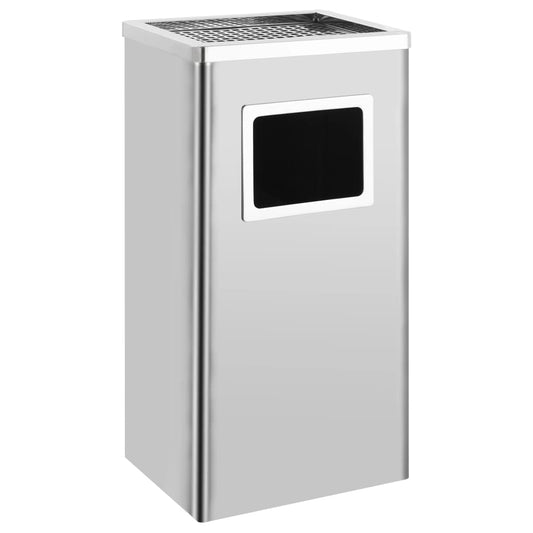 Pattumiera con Posacenere da Albergo 45 L Acciaio Inox - homemem39