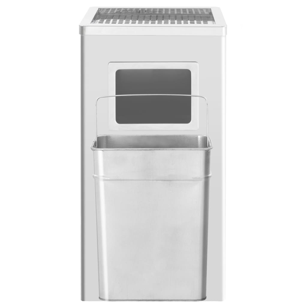 Pattumiera con Posacenere da Albergo 45 L Acciaio Inox - homemem39