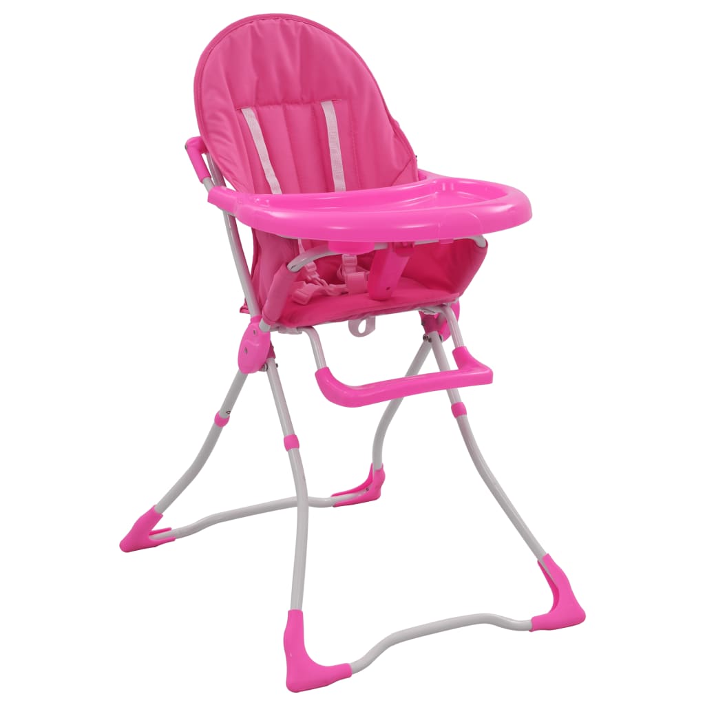 Seggiolone Pappa per Bambini Rosa e Bianco - homemem39