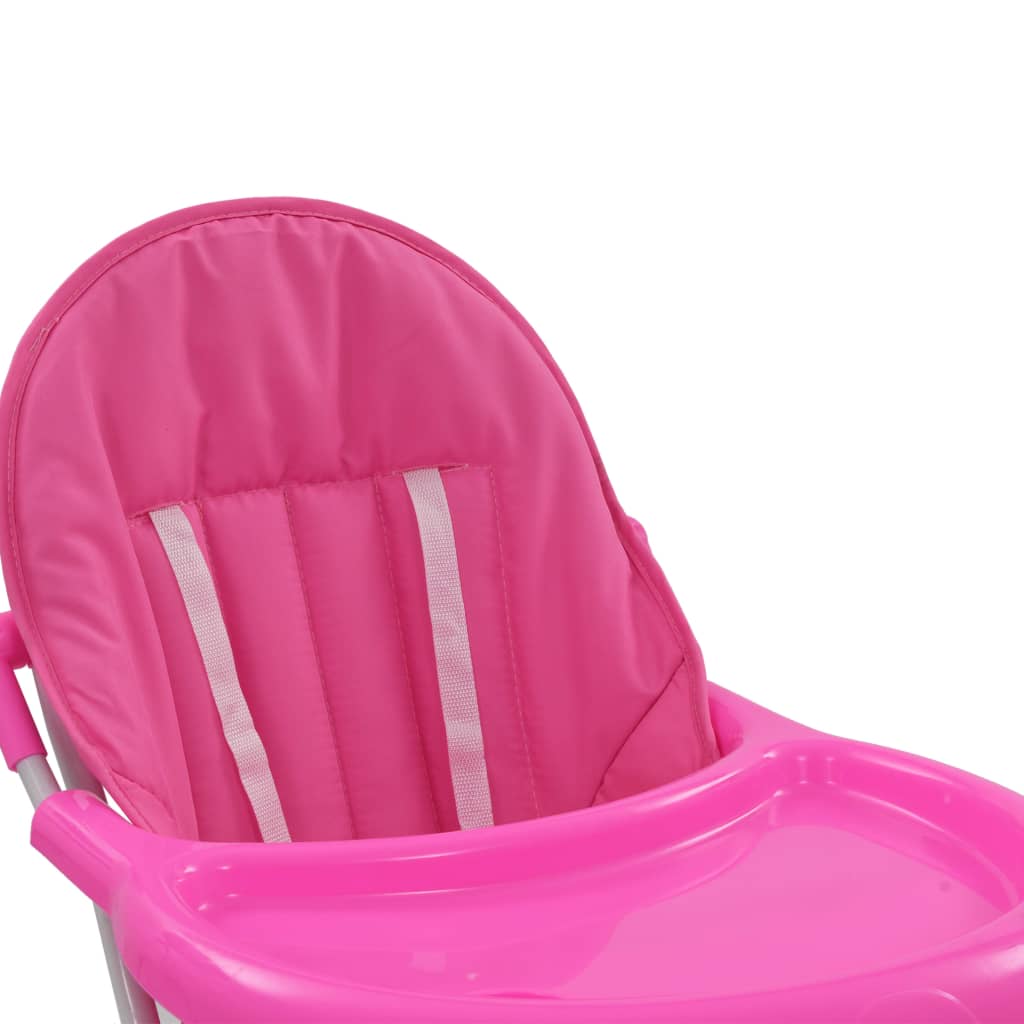 Seggiolone Pappa per Bambini Rosa e Bianco - homemem39