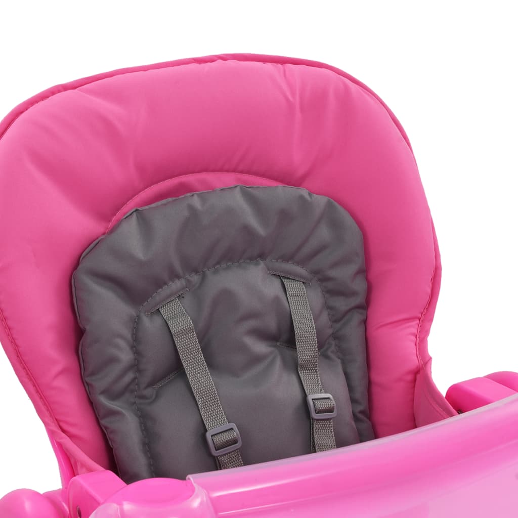 Seggiolone Pappa per Bambini Rosa e Grigio - homemem39