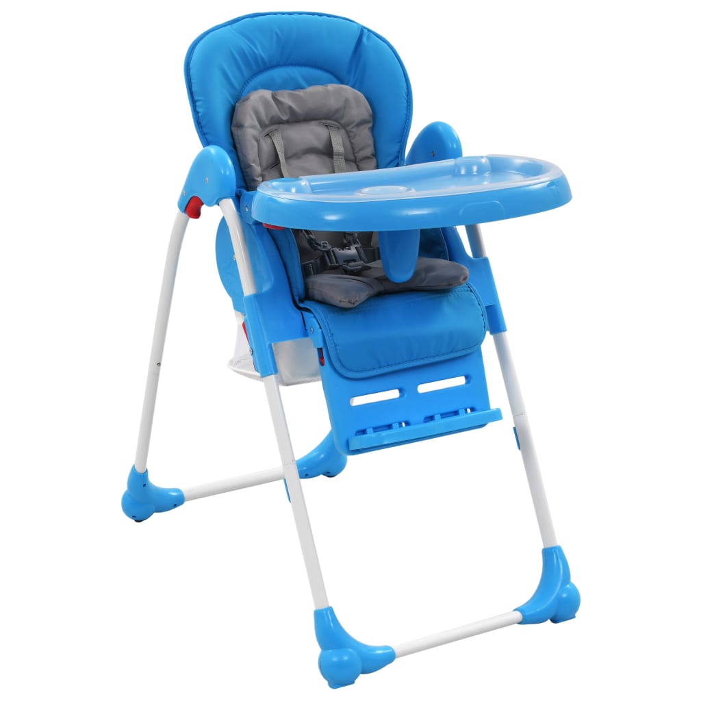 Seggiolone Pappa per Bambini Blu e Grigio - homemem39