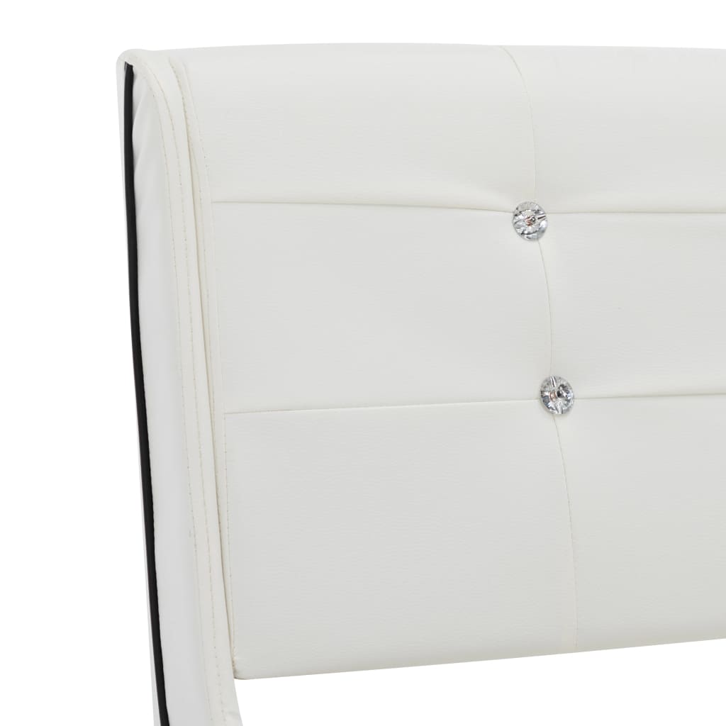 Letto con Materasso Bianco in Similpelle 90x200 cm - homemem39