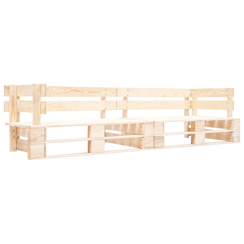 Divano da Giardino a 2 Posti su Pallet Naturale in Legno - homemem39