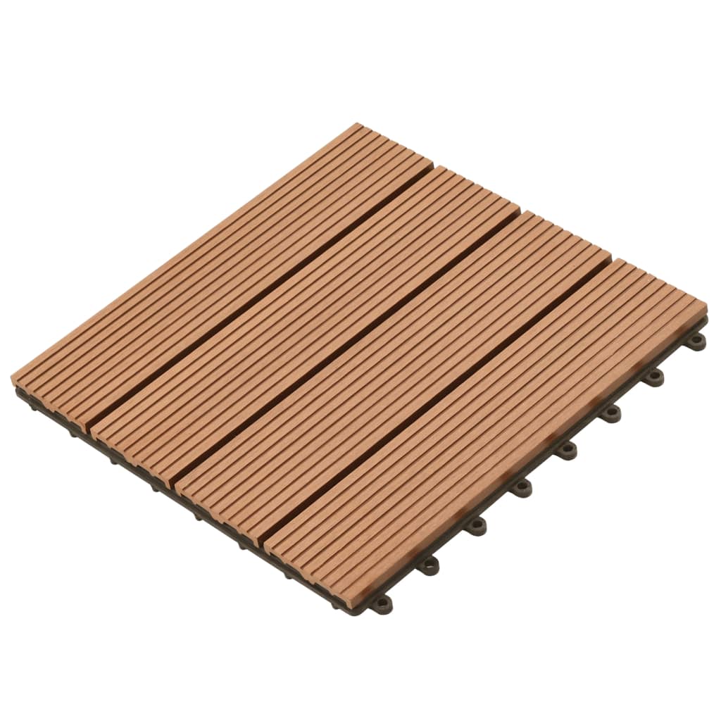 Piastrelle per Decking 22 pz 30x30cm 2mq in WPC Marrone - homemem39