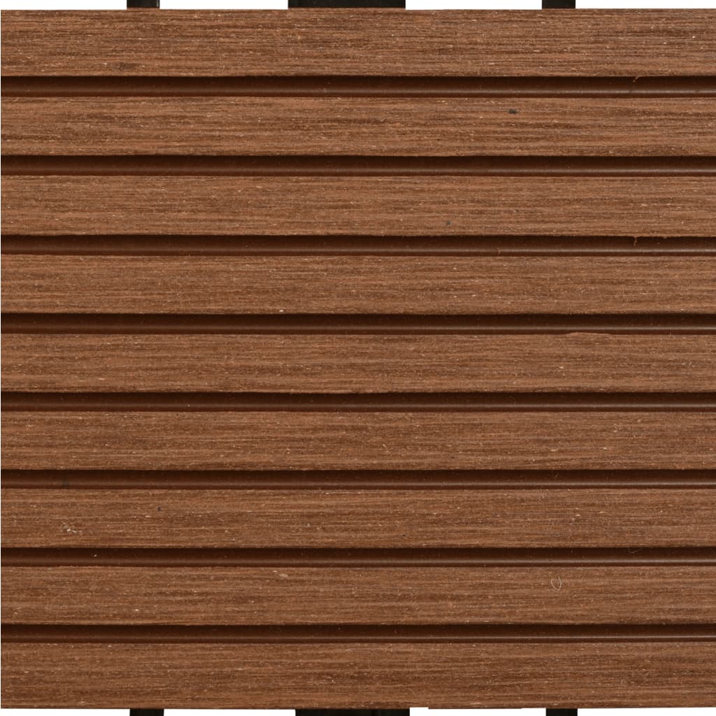 Piastrelle per Decking 22 pz 30x30cm 2mq in WPC Marrone - homemem39