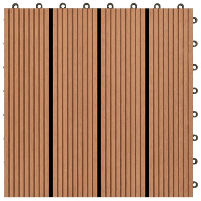 Piastrelle per Decking 22 pz 30x30cm 2mq in WPC Marrone - homemem39