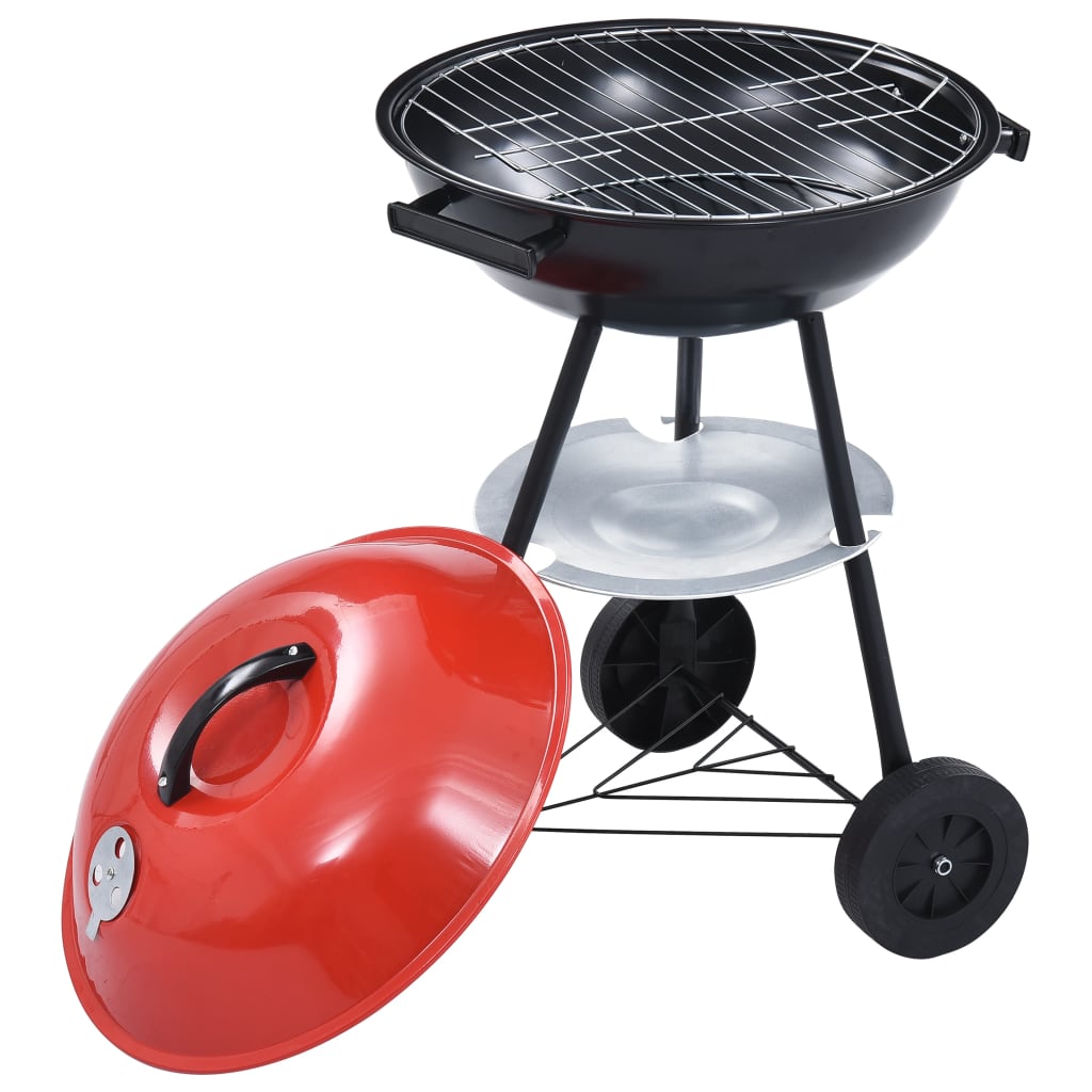 Barbecue a Carbone Kettle Portatile XXL con Ruote 44 cm - homemem39