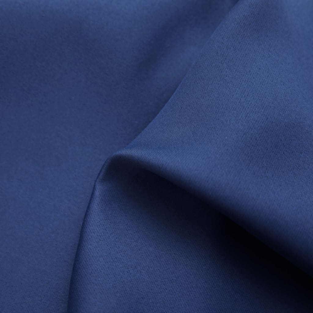 Tenda Oscurante con Anelli in Metallo Blu 290x245 cm - homemem39