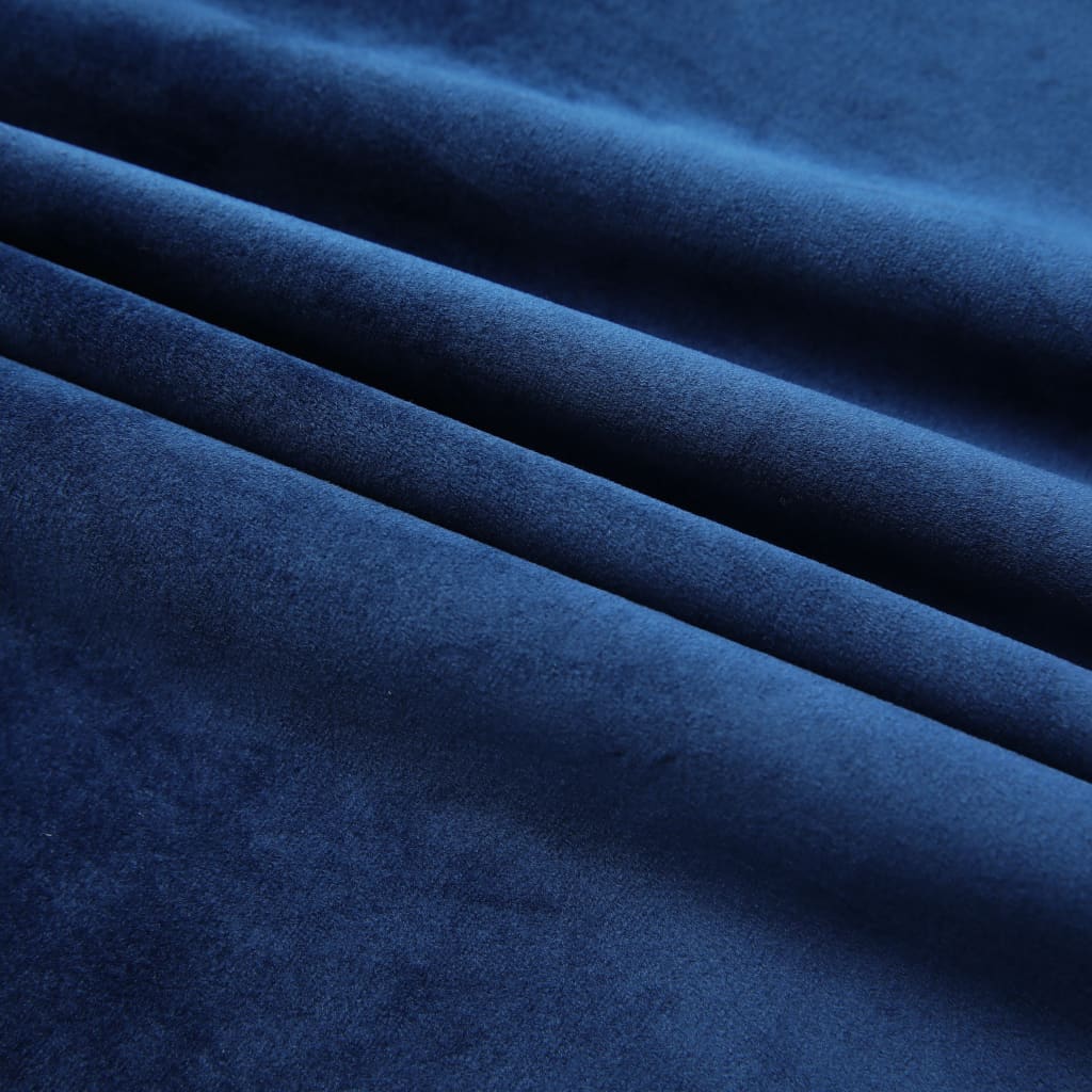 Tenda Oscurante con Ganci Velluto Blu Scuro 290x245 cm - homemem39