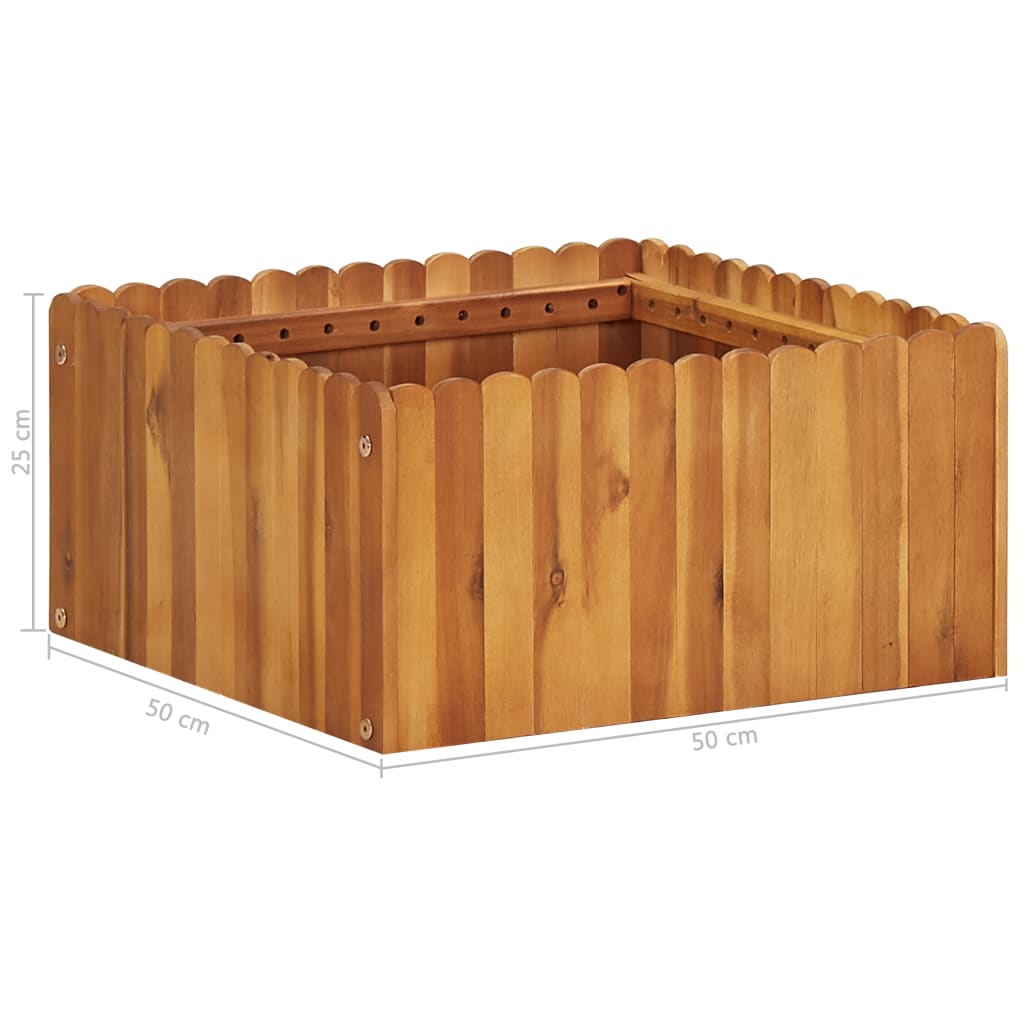 Letto Rialzato da Giardino 50x50x25 cm Legno Massello di Acacia - homemem39